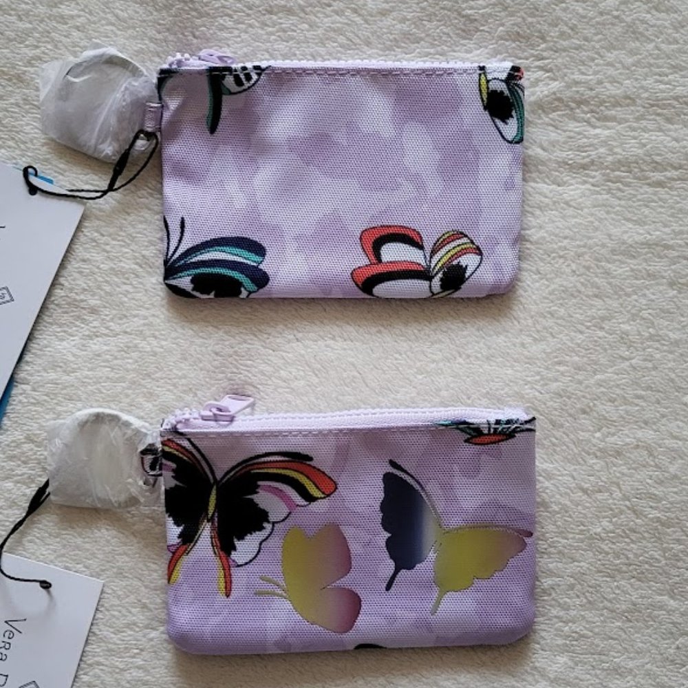 Set of two (2) NWT/NIP Vera Bradley LAVENDER BUTTERFLIES ReActive Zip ID cases
